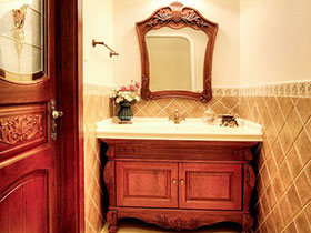 奢华美式风 14张红色浴室柜效果图