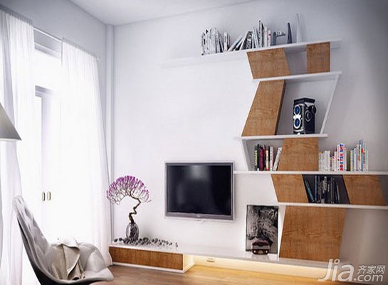 电视背景墙这样设计  UP你的客厅品位