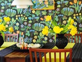 把春天留在家里 11张花样餐厅壁纸效果图
