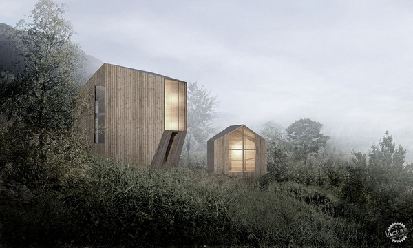 Reiulf Ramstad设计的有棱角的挪威谷小木屋 (1)_调整大小