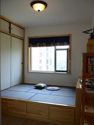 卧室榻榻米,卧室装修,日式风格,8090,青岛卧室榻榻米装修