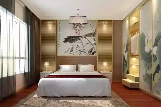 新中式风格卧室装修效果图  恬静的东方生活卧室
