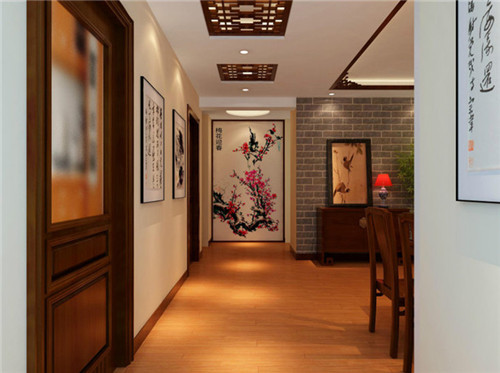 中式玄关设计效果图  极具中国风元素的玄关设计