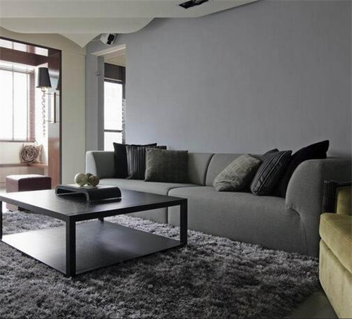 简约客厅地毯搭配效果图 巧用撞色地毯打造多彩客厅