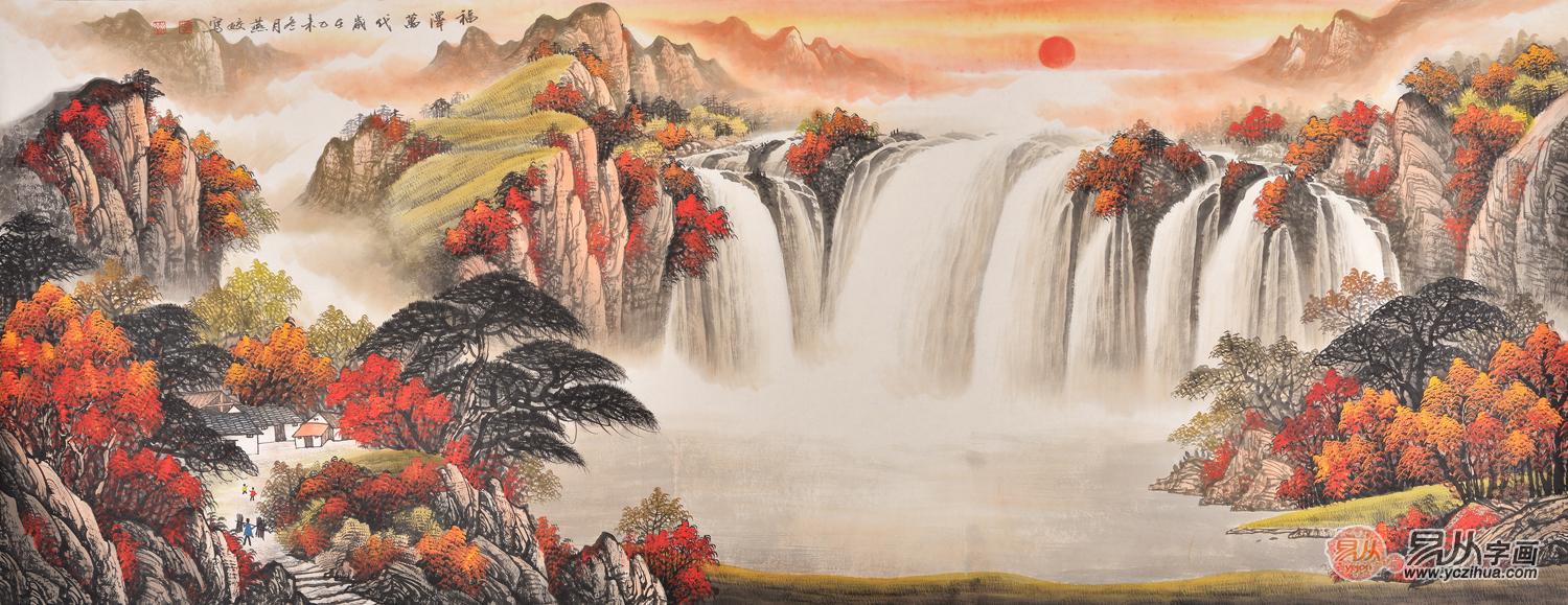 有了这幅山水画我的客厅处处都是风景