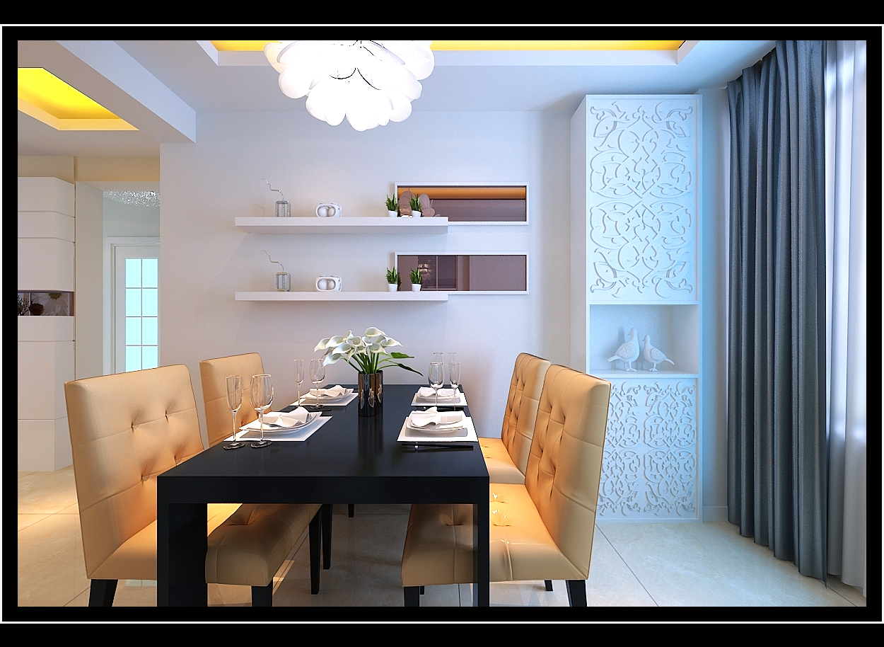 90平米装修,二居室装修,5-10万装修,现代简约风格,餐桌