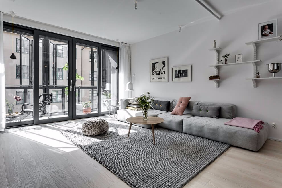 北欧风格公寓简洁客厅沙发图片_齐家网装修效果图