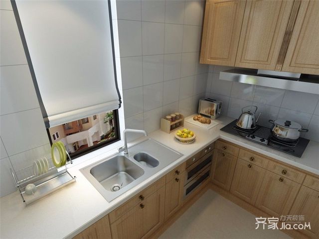 小户型中式风两居厨房装修效果图2/4