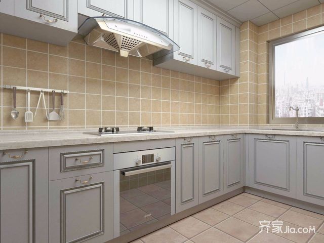 140㎡欧式风格四居厨房装修效果图2/7
