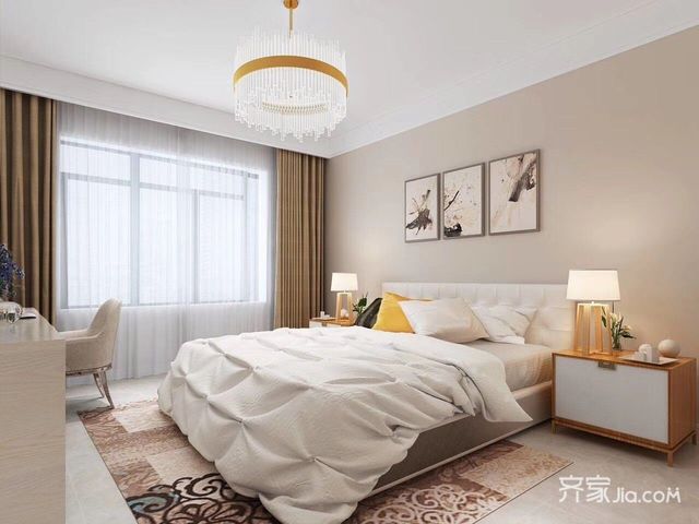 简约北欧风三居卧室装修效果图2/5