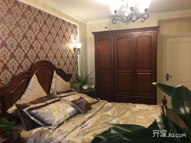 美式风格二居卧室装修设计效果图1/4