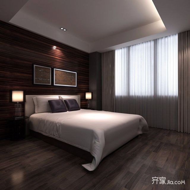 120㎡新古典风格三居卧室装修设计图4/5