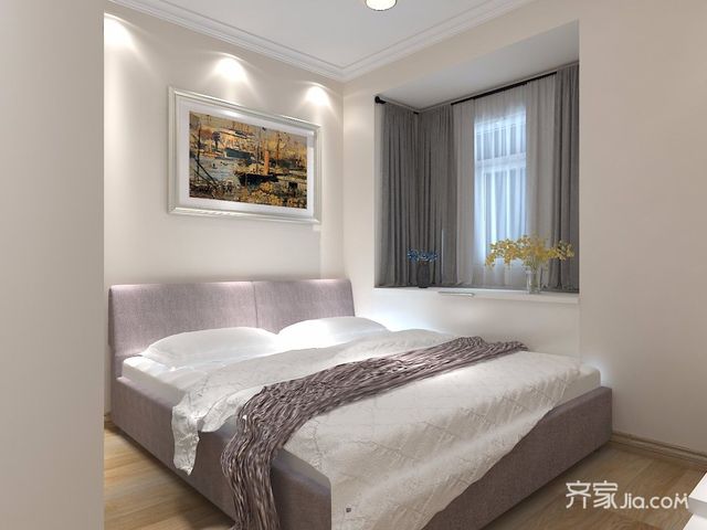 北欧混搭风格三居卧室装修效果图3/11