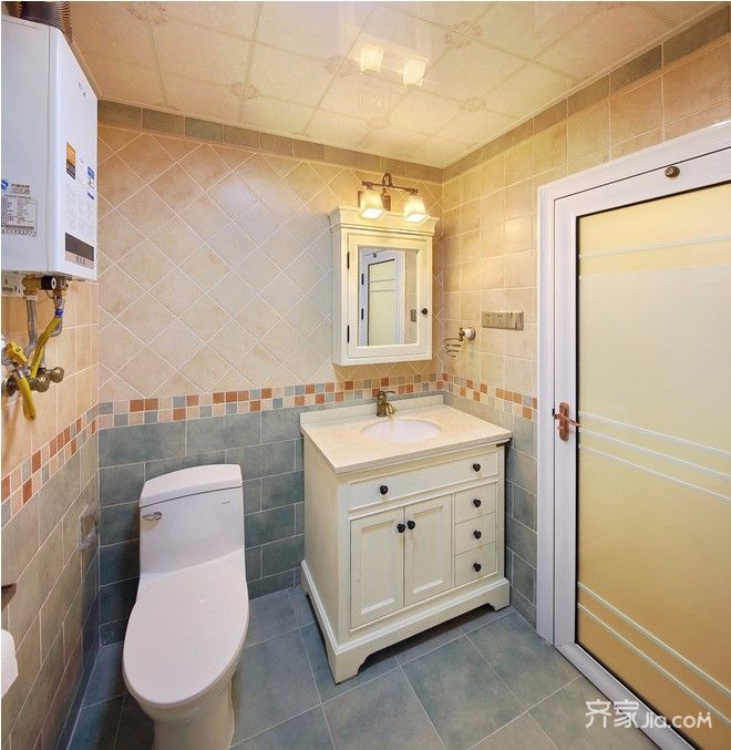 两居室美式风格家浴室柜图片