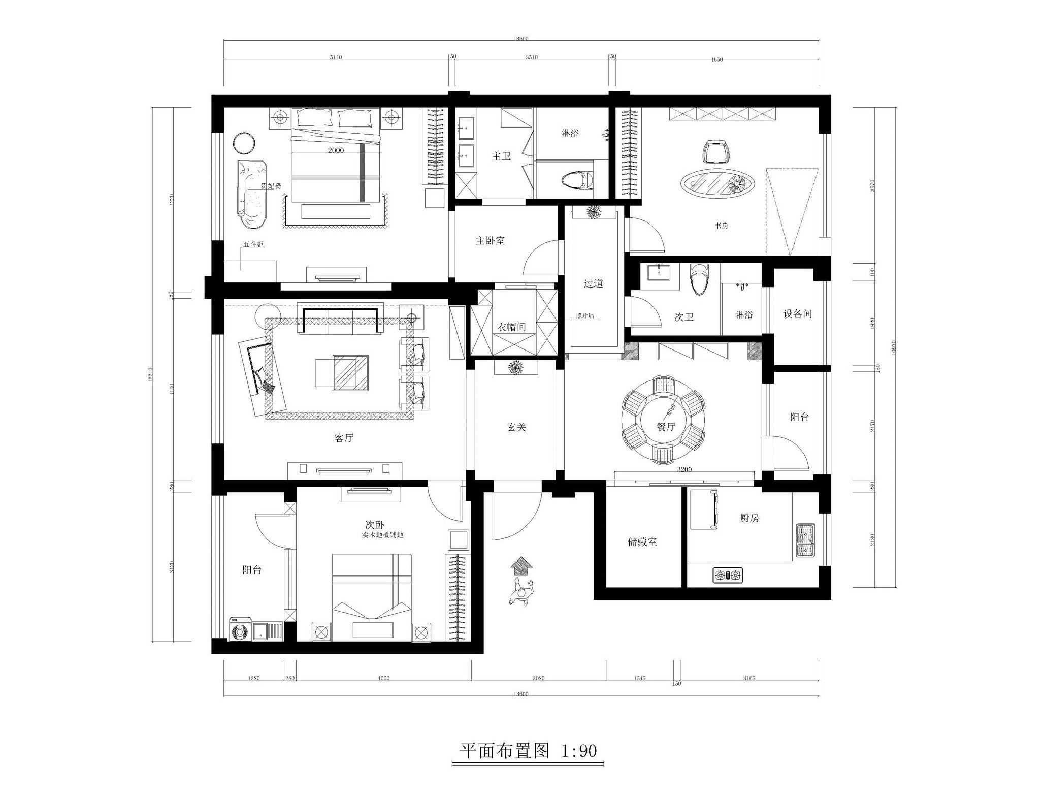 4万100平米混搭二居室装修效果图,铁龙连海金源150㎡三室装修案例效果