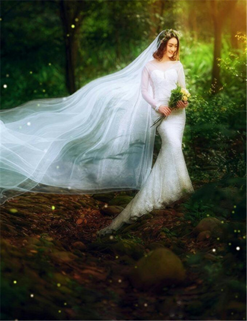 如何打造梦幻森系婚纱照 营造森林精灵般地完美