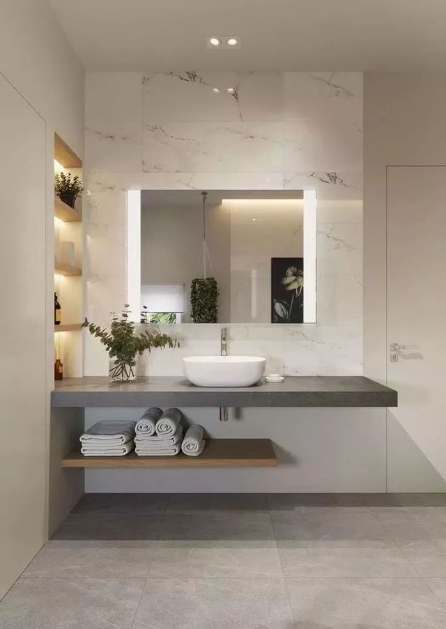 卫生间洗手台壁龛效果图,整洁大方全靠它!