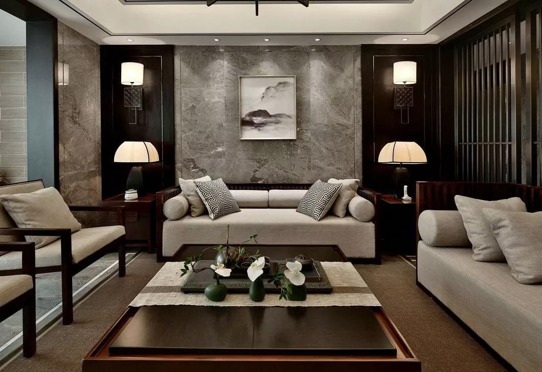 沙发背景墙,最美的新中式!