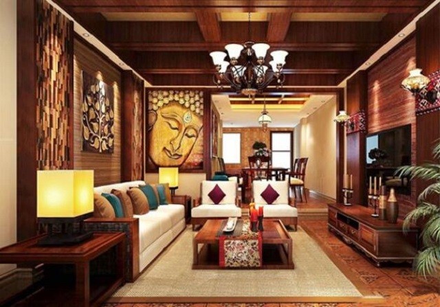 客厅东南亚风格是一种结合了东南亚民族岛屿特色及精致文化品位的
