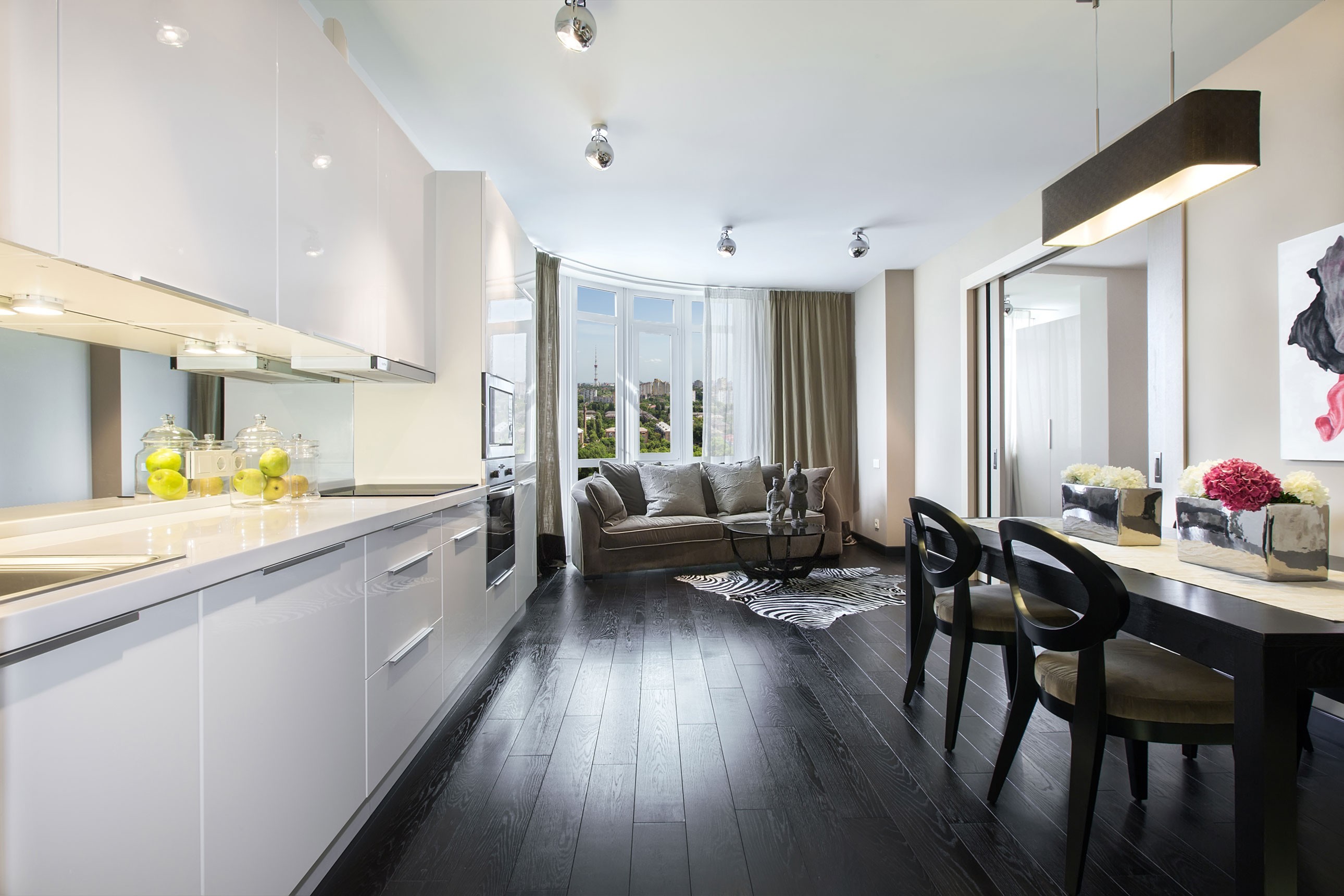 公寓装修,100平米装修,10-15万装修,现代简约风格,过道,黑白