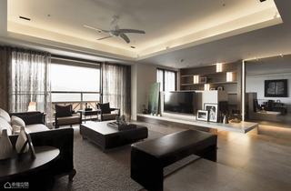 中式风格公寓简洁客厅装潢