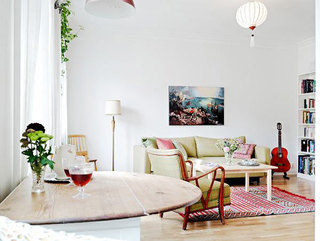 宜家风格小清新客厅沙发效果图