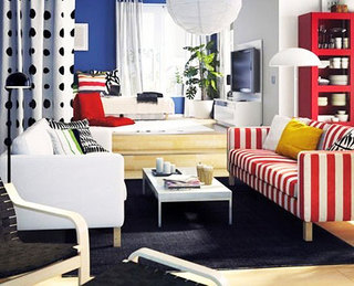 宜家风格暖色调客厅宜家沙发图片