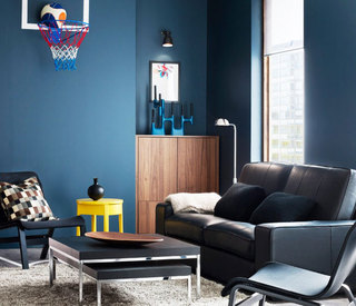 宜家风格稳重蓝色客厅宜家沙发图片