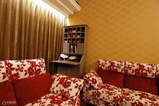 混搭风格公寓浪漫沙发背景墙设计