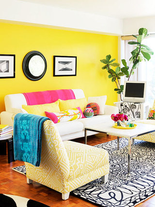 欧式风格黄色欧式客厅设计