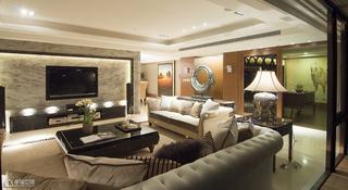新古典风格公寓舒适电视背景墙装修效果图