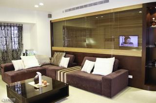 简约风格复式温馨沙发背景墙设计