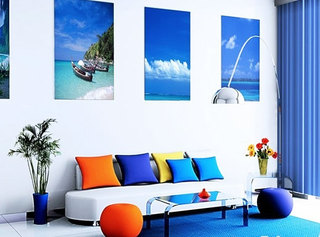 地中海风格客厅背景墙设计图纸