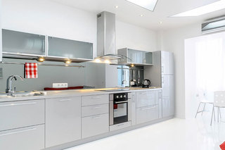 现代简约风格大气灰色厨房橱柜效果图