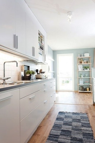 现代简约风格实用白色厨房橱柜设计图纸