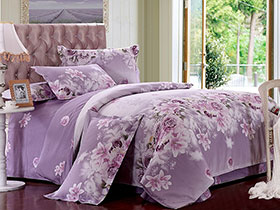 淡紫床单三件套  浪漫满屋