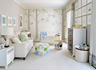 简约风格简洁白色客厅沙发图片