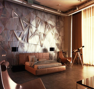 现代简约风格时尚卧室卧室背景墙设计