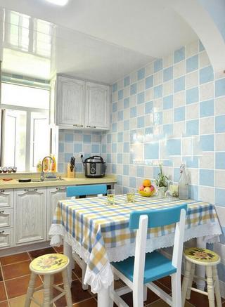 地中海风格浪漫蓝色厨房橱柜图片