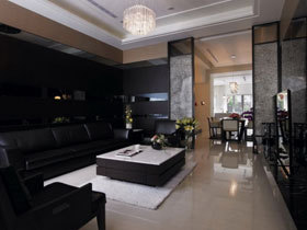 黑色经典豪华客厅组合沙发