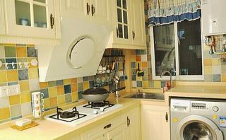 地中海风格简洁黄色厨房橱柜设计图纸