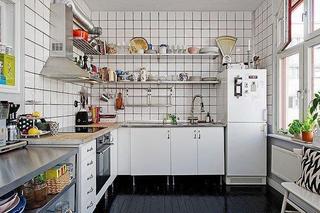 宜家风格简洁白色厨房橱柜设计