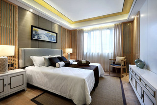 中式风格温馨140平米以上卧室装修效果图