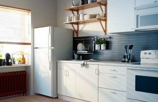 宜家风格舒适白色厨房橱柜定制