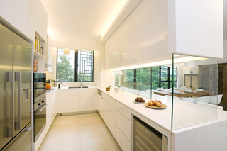 美式风格大气白色厨房橱柜设计图纸