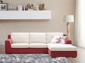 新婚最佳选择 红色布艺沙发装点的喜庆客厅