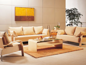 现代深色布艺沙发 舒适客厅简单造
