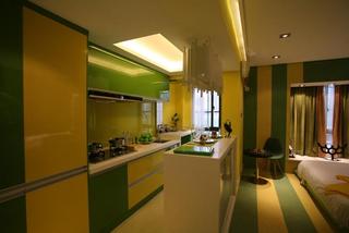 简约风格简洁黄色厨房橱柜定制
