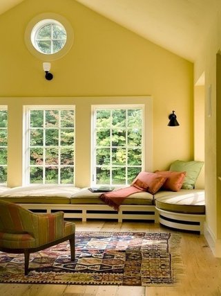 美式风格温馨客厅飘窗抱枕效果图