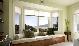 美式风格时尚白色客厅飘窗设计图